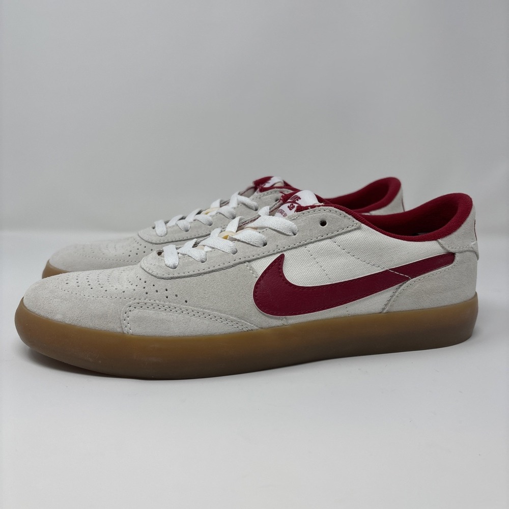 Nike SB Heritage Vulc Summit White Cardinal Red Shoes CD5010-100 Men's Sz 9.5